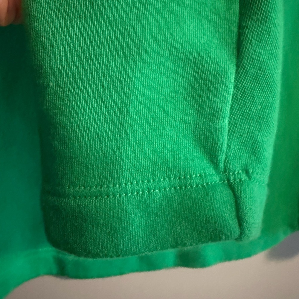 J. Crew Green Long sleeve Cowl neck Pullover w/ plaid trim button detail size S - Picture 4 of 8